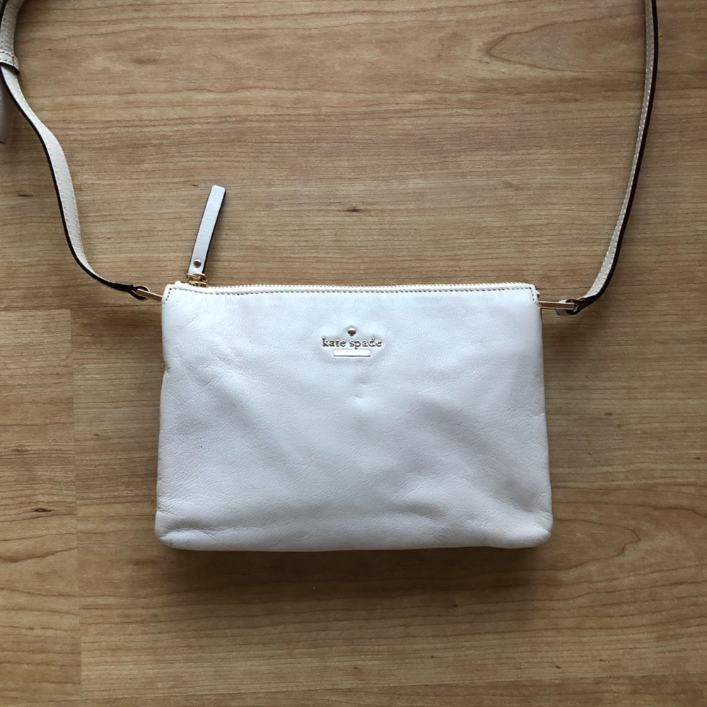 NWOT Kate Spade Genuine Goat Leather Bag (Cream)